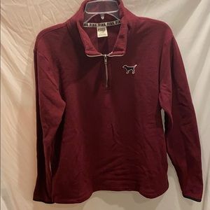 PINK VS FLEECE QUARTER ZIP